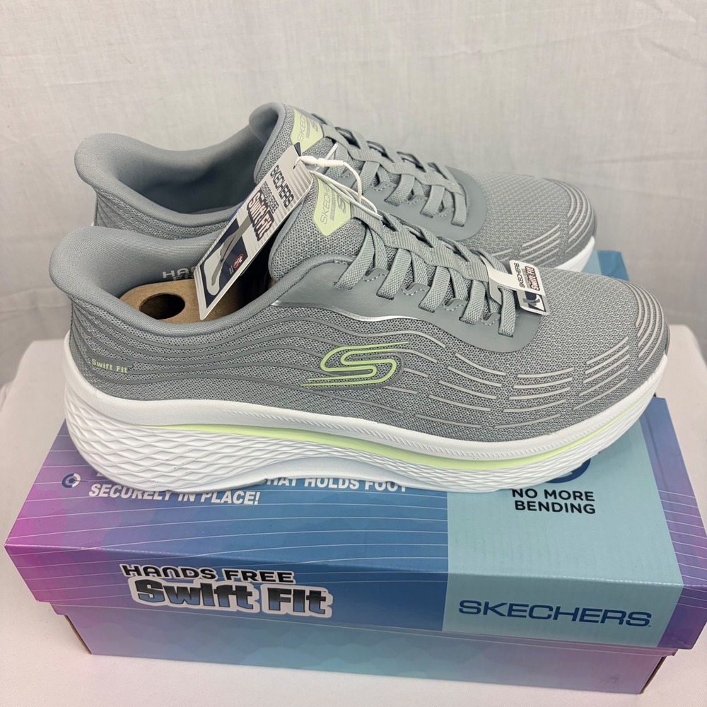 Skechers Hands Free Swift Fit Gray Lime Green Women Sneakers 179313S Size 10 - Picture 5 of 8